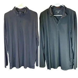 Prim + Preux 1/4 Zip Pullover Bundle. 1 XL Men’s Black & 1 XL Men’s Navy.